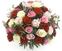 Valentine Flowers Mixed Roses Bouquet to India